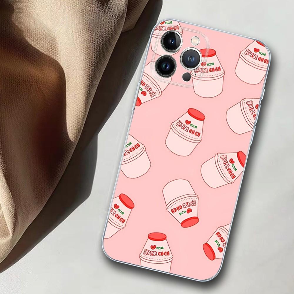 

Strawberry Milk Pattern Phone Case For iPhone 14 11 12 13 Mini Pro XS Max Cover 6 7 8 Plus X XR SE 2020 Funda Shell iPhone X