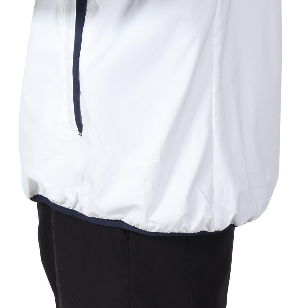 Coq Sportif Blouson Classic Avtakbare ermer Vindtett Heat Navi Golf LG4FWB00M WH00 M [Le Golf] [Stretch Forcer] 2-veis Vannavvisende Herre (Hvit)