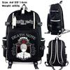 Death Note Day Man Full Color Printed Backpack Double White Edge Decorated Student Bag Computer Bag Travel Bag
