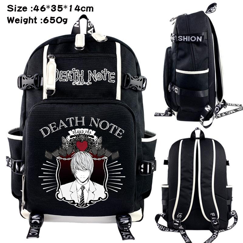 Death Note Day Man Full Color Printed Backpack Double White Edge Decorated Student Bag Computer Bag Travel Bag