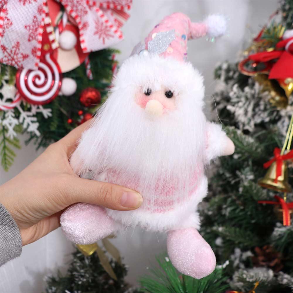 Tabletop Doll Christmas Plush Snowman Doll Christmas Pink Doll Decorations  Kids Birthday Christmas