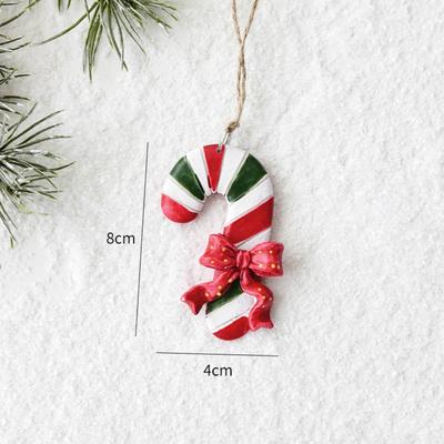 New Gingerbread Man Christmas Tree Hanging Pendant Resin Funny Xmas Tree Ornament Painted Hanging Christmas Decoration Christmas