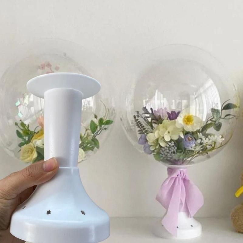 Practical Clear Balloon Base Stabilizer Balloon Stand Holder For Bouquet Displays Birthday Christmas Event