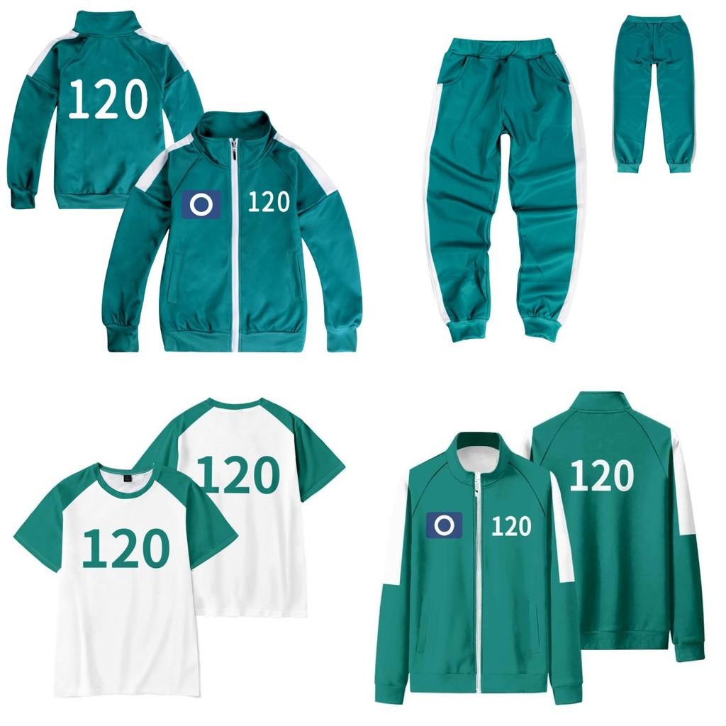 Squid Game Spieler Cosplay Kostüm Trainingsanzug Komplette Kleidung Halloween Set
