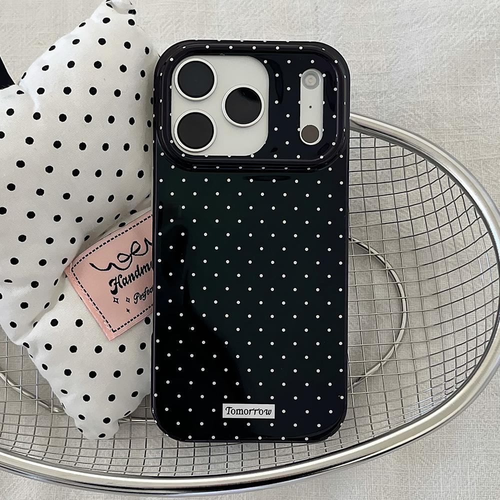 INS Brown Pink Polka Dots Purple Phone Case for iPhone 17 16 15 14 13 12 11 X XS XR XSMAX 7 8 Air Pro Max Plus Luxury
