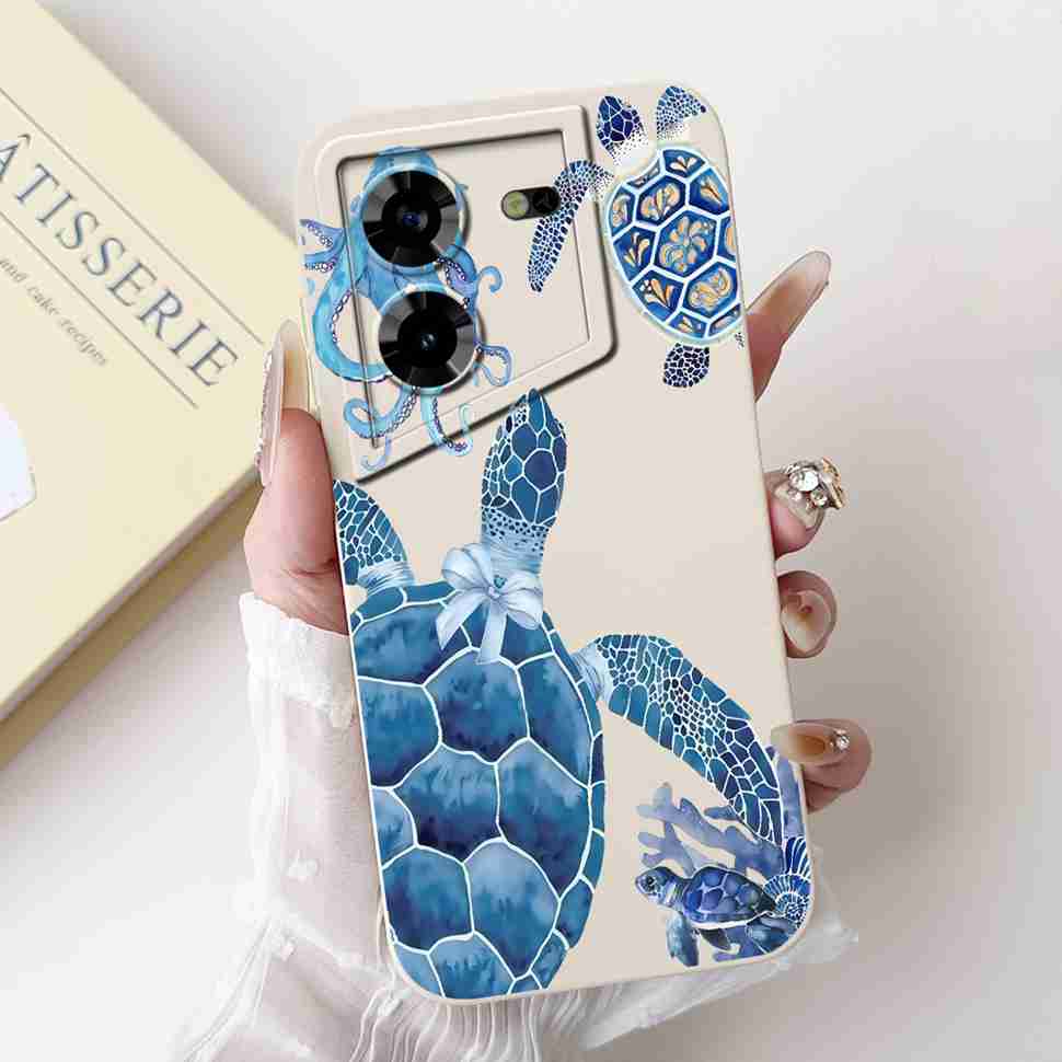Protective Casing For Tecno Pova 5 Pro 5G 6.78" Fashion Girl Flower Love Soft Silicone Cover For Tecno Pova 5Pro 5G Shell Bumper