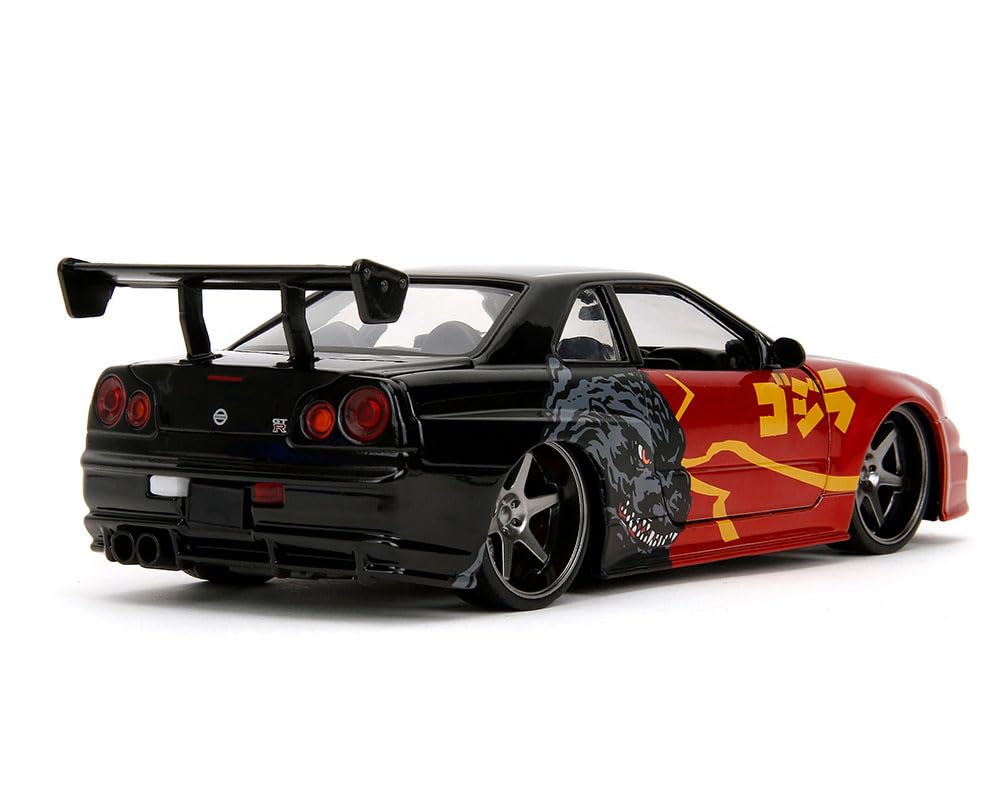 JADA TOYS Nissan Skyline R34 2002 Godzilla VS Destoroyah Skyline Godzilla Vs Destoroyah Mini Car 35133 1/24 GT-R [Item]