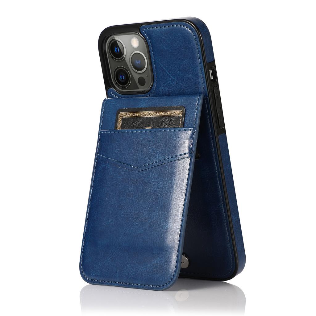 Lederhülle für iPhone 13-Handys, geeignet für die Handyhülle Apple 15, Klapphülle für Samsung S24 mit Crazy Horse-Muster.