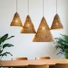 Hemp Rope Lampshade Tapered Woven Pendant Light Shades Rustic Boho Hand-woven Lamp Cover