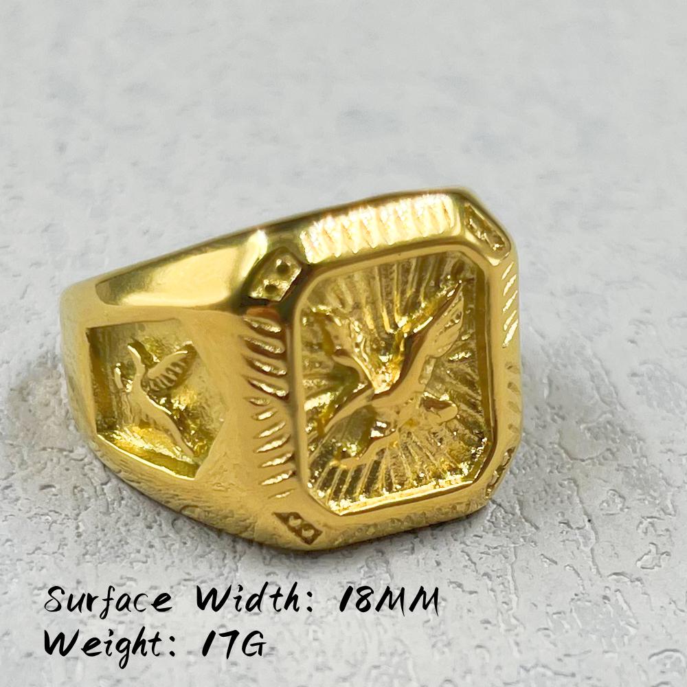 New Arrival Retro Women's Ring Unisex Eagle Fashion Hip Hop gold color Ring Gothic Eagle Ring Luxury  for Men Trendy