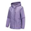 Damen Windjacke mit Kapuze und Reißverschluss, winddicht, einfarbig, lockerer Trenchcoat für Herbst und Winter, lässige Outdoor-Wanderbekleidung