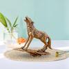 Brass Wolf Statue Animal Figurines Copper Gift Home Decoration Art Craft Realistic Metal