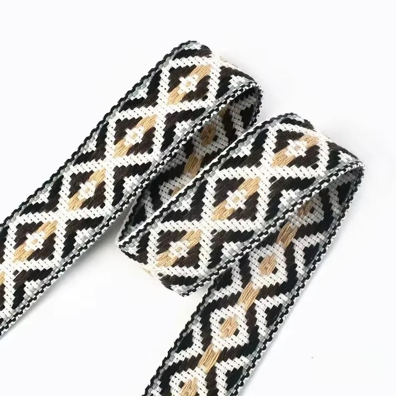 2/5/10Yards Meetee 30mm Polyester Webbing Ethnic Jacquard Ribbon Band Clothing Bags Decor Belt Fabric DIY Sewing Accessories
