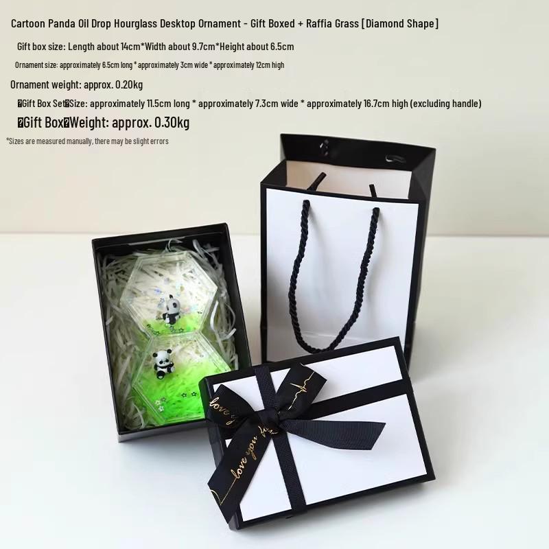 Panda Olejová přesýpací hodina: Kreativní stolní časovač, Uklidňovač stresu, Dárek pro děti pro emocionální klid.