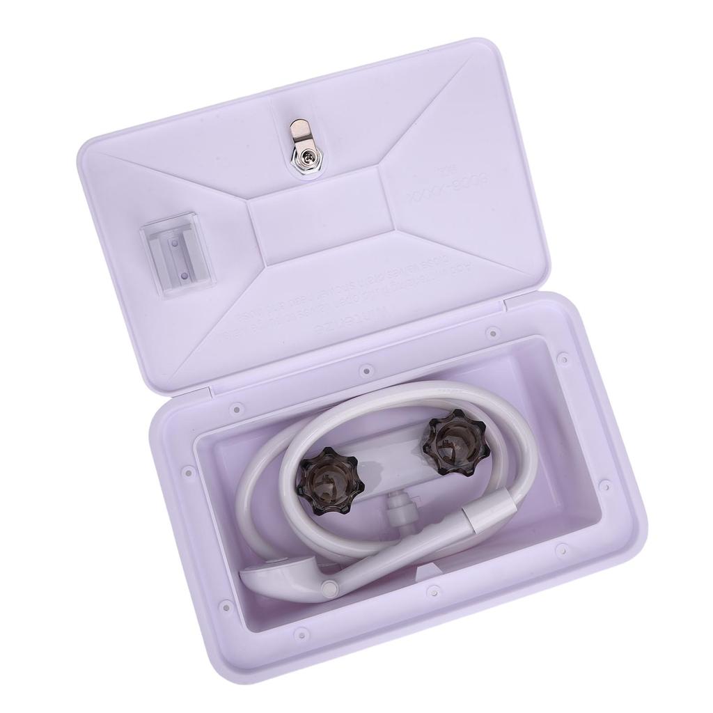 RV Exterior Shower Box Kit with 1.5M Hose Shower Head and Shower Faucet for Camping Vehicle Trailer Motorhome Boat Van