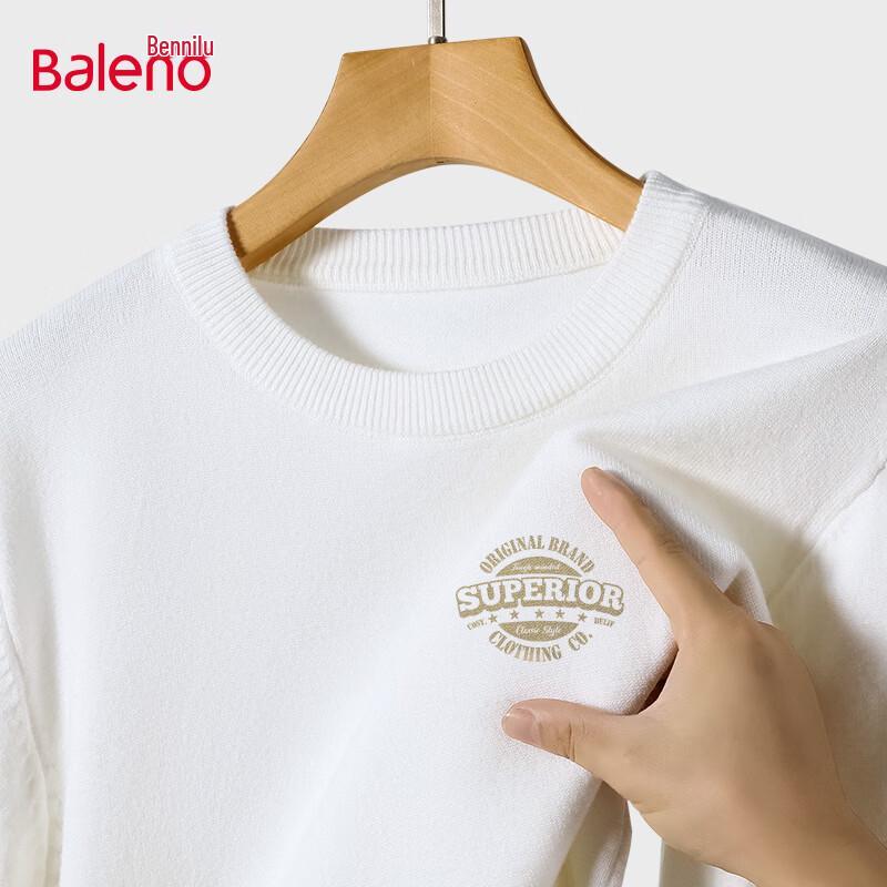 Baleno Men's Retro Graphic Knit Crew Neck Sweater
