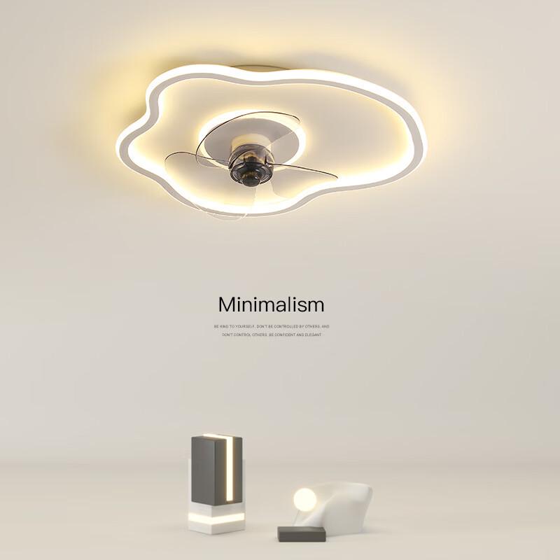 Modern Minimalist Bedroom Ceiling Fan Light