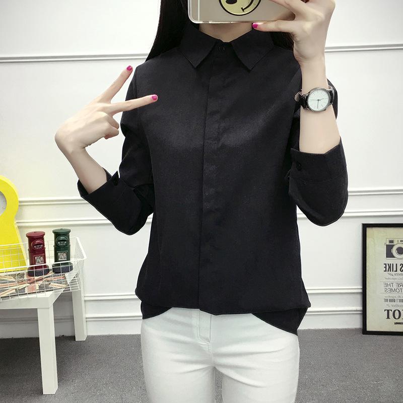 

Womens Summer Ladies Loose Tops Long Sleeve Shirt Casual Blouse Tshirt Fashion Tag S=US XXS чёрный