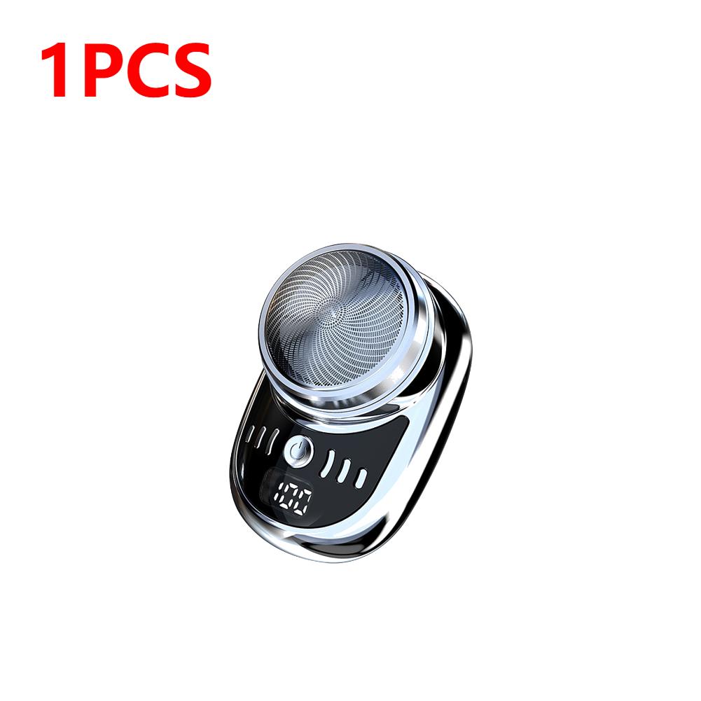 Men Mini Electric Travel Shaver with Digital Display Face Beard Trimmer Washable Rechargeable Shaver Pocket Size Portable Shaver