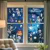 Halloween Static Window Clings 39-Piece Double-Sided 3D Skeleton Bat Decor For Glass, Walls, Doors Reusable Party Decals