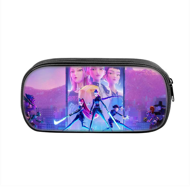 

New explosive kpop-witch hunter group cartoon printing pencil case student large capacity pencil case K-POP