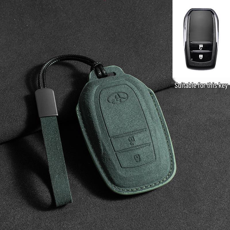 2024 Toyota Crown Highlander Suede Key Case: Three-Color Full Wrap for Men