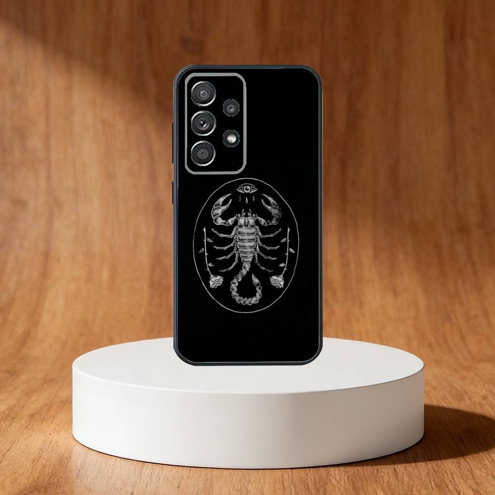 Edgy Dark Gothic Scorpion Phone Case For Samsung S25,S24,S21,S22,S23,S30,Ultra,S20,Plus,Fe,Note,10,9,5G Black Cover