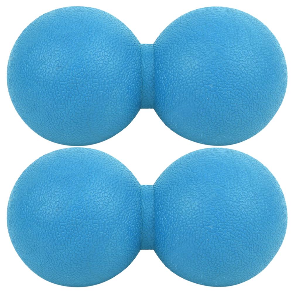 2Pcs Silicone Peanut Shape Yoga Training Muscle Relaxation Massage Ball Massagerblue Peanut Shape