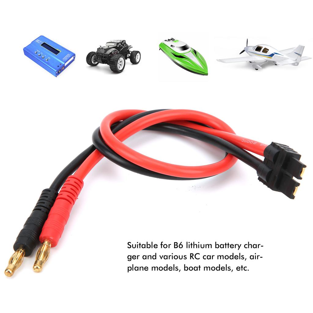 4mm Banana Head 12AWG Silicone Wire for TRX Plug Connection Line B6 Battery Charging Cable