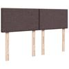 Box Spring Bed with Mattress Dark Brown 160x200 Cm Fabric