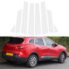 8 Stück Silberne Fensterpfosten Zierleisten Abdeckung Türdekorplatte Aufkleber Passform Renault Kadjar 2015 2016 2017 2018