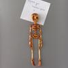 Poseable Skeleton Fridge Magnet 3D Printed Articulated Skeleton Decor Halloween Horror Luminous Skull Magnet Fridge Sticker