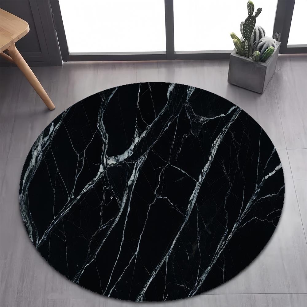 26 Style New Luxurious Marble Colour Nature Black Gold Round Carpet Rug for Bedroom Living Room Decoration,pet Decor Floor Mat