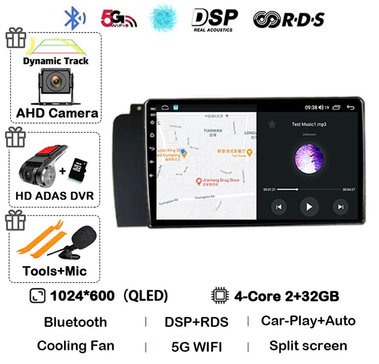Android 14 Carplay Auto Car Radio For Volvo XC70 V70 S60 2004-2009 GPS Multimedia Video Player Navigation Stereo WIFI+4G Audio