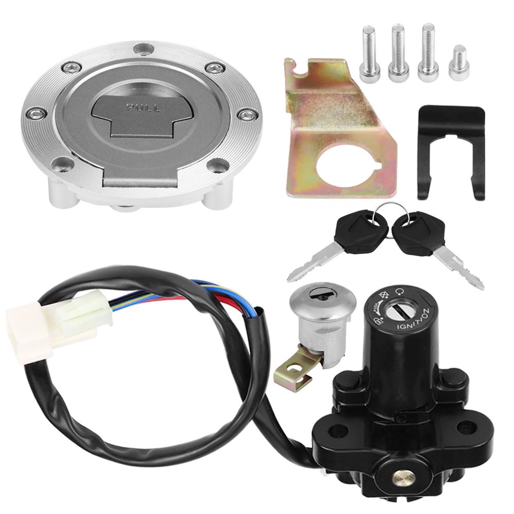 Fuel Gas Cap Ignition Switch Seat Lock W Key Set for Yamaha YZF R1 R6 FZ6 01 12