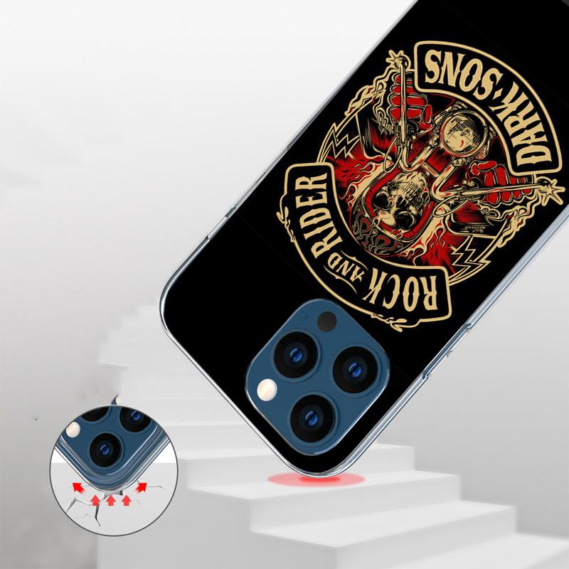 Motorcycle Gear Cover Phone Case For iPhone 16 17 Air 15 14 Pro Max 16E Phone Case 13 Mini 12 11 7 SE 8 Print Pattern Fit Cases