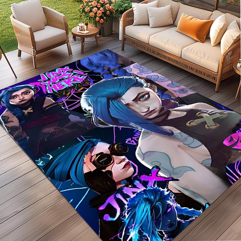 Jinx Print Rug, Washable Floor Carpet, For Entryway Dorm Laundry Room Office Study, Home Decor Birthday Christmas Gift