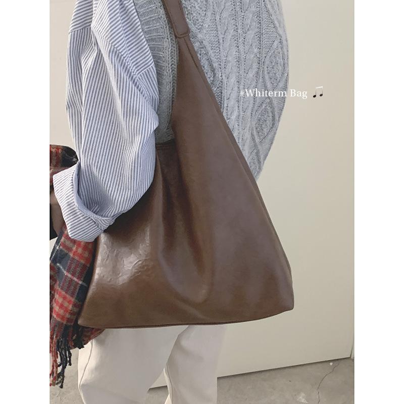 Autumn Simple Large-capacity High-end Underarm Bag Women's Bag 2025 New Soft-sided Tote Bag Commuter Shoulder Bag