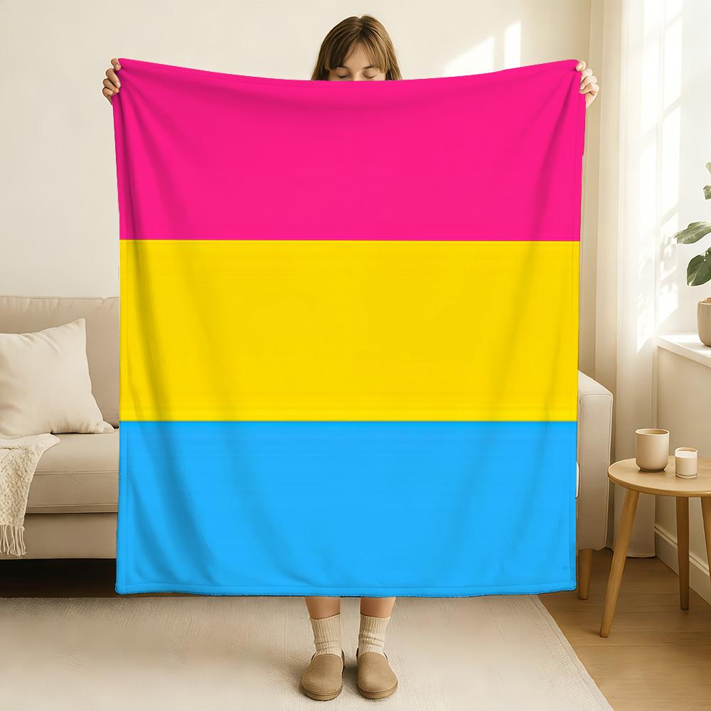 LGBT Rainbow Flag Blanket Soft and Skin Friendly For Couch Bed Napping Bedspread All Seasons Comforter