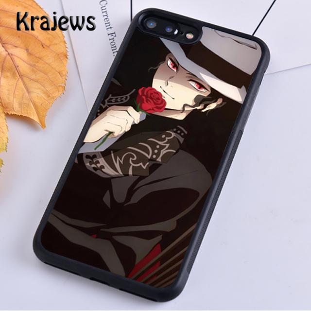 Krajews Kibutsuji Muzan Kimetsu no Yaiba Telefono dėklas iPhone 14 5 SE 6s 7 8 plus X XR XS 11 12 13 pro max Samsung S21 S22ultra