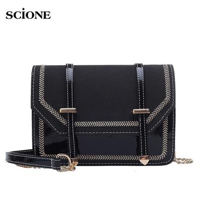 Vintage Shoulder Flap Bag Women Quality PU Leather Chain Messenger Crossbody Bags