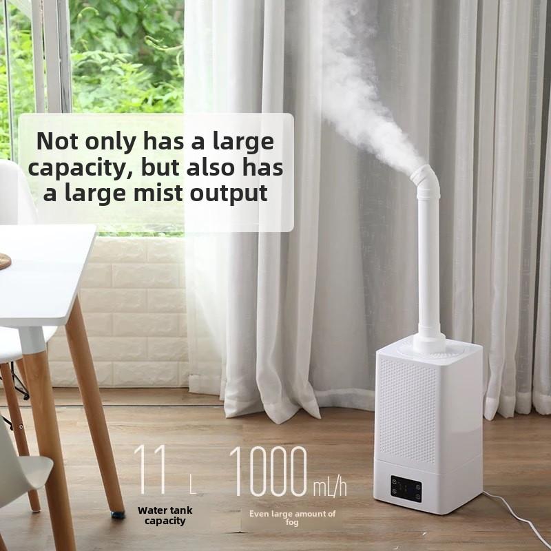 220V Intelligent Electric Humidifiers 11L 1000ML/H LCD Touch Screen Control Commercial Market Spray Humidifier Vegetable Wooden