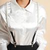 3 Metal Clips Rhinestone Pearl Suspenders Pearls Adjustable Suspenders  Christmas Gift