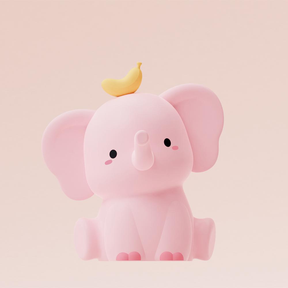 Cute LED Novelty Animal Night Light Dimmable Soft Silicone Nursery Nightlight For Kids Rechargeable Bedroom Touch Beside Lamp