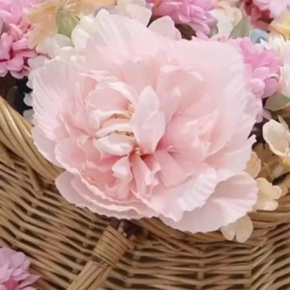 Silk Artificial Flower Head Artificial Mini Silk Fake Flowers 3cm-10cm Random Mix DIY Wreath Craft