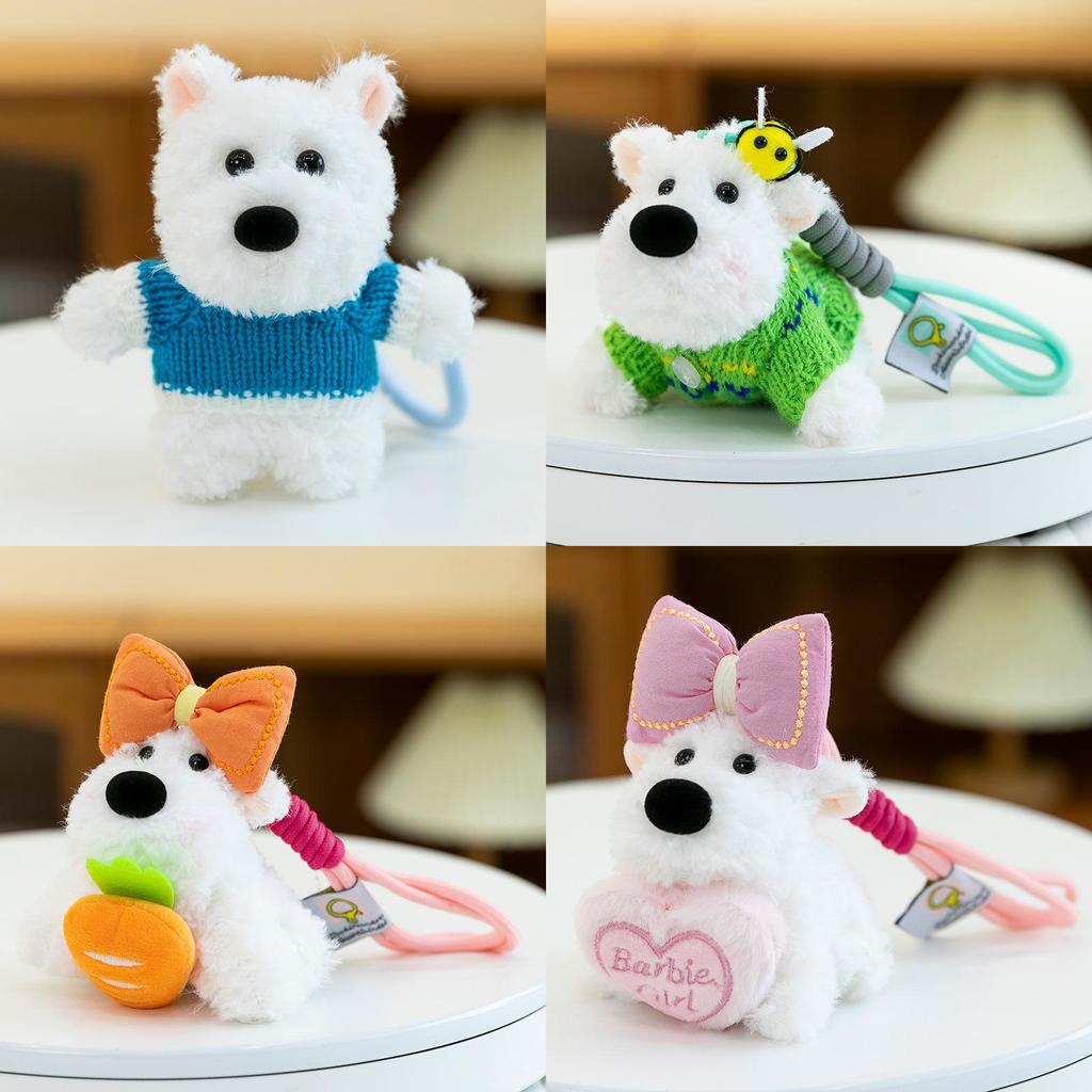 Adorable Highland Terrier Plush Toy Pendant For Kids And Girls With Soft Pp Cotton