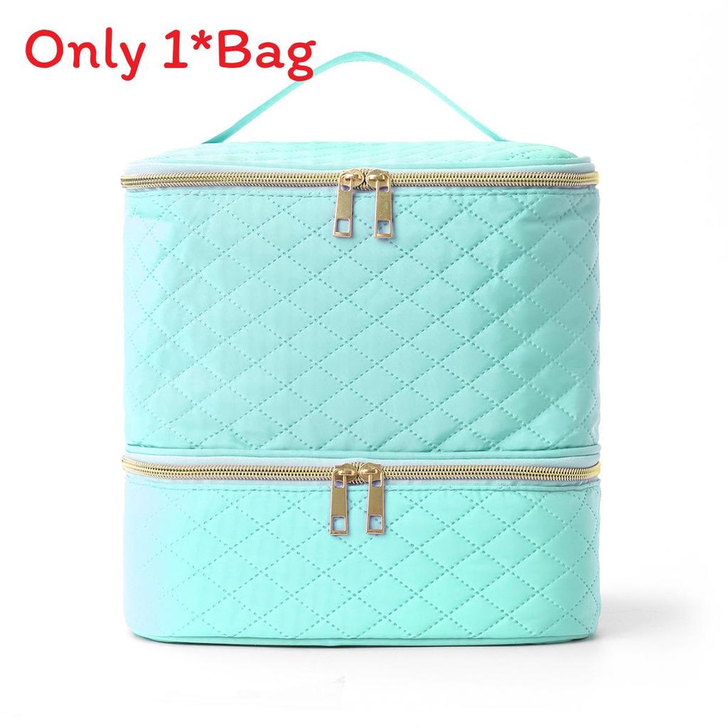 Modern Minimalist Double Layer Large Capacity Makeup Organizer For Travel And Home Use