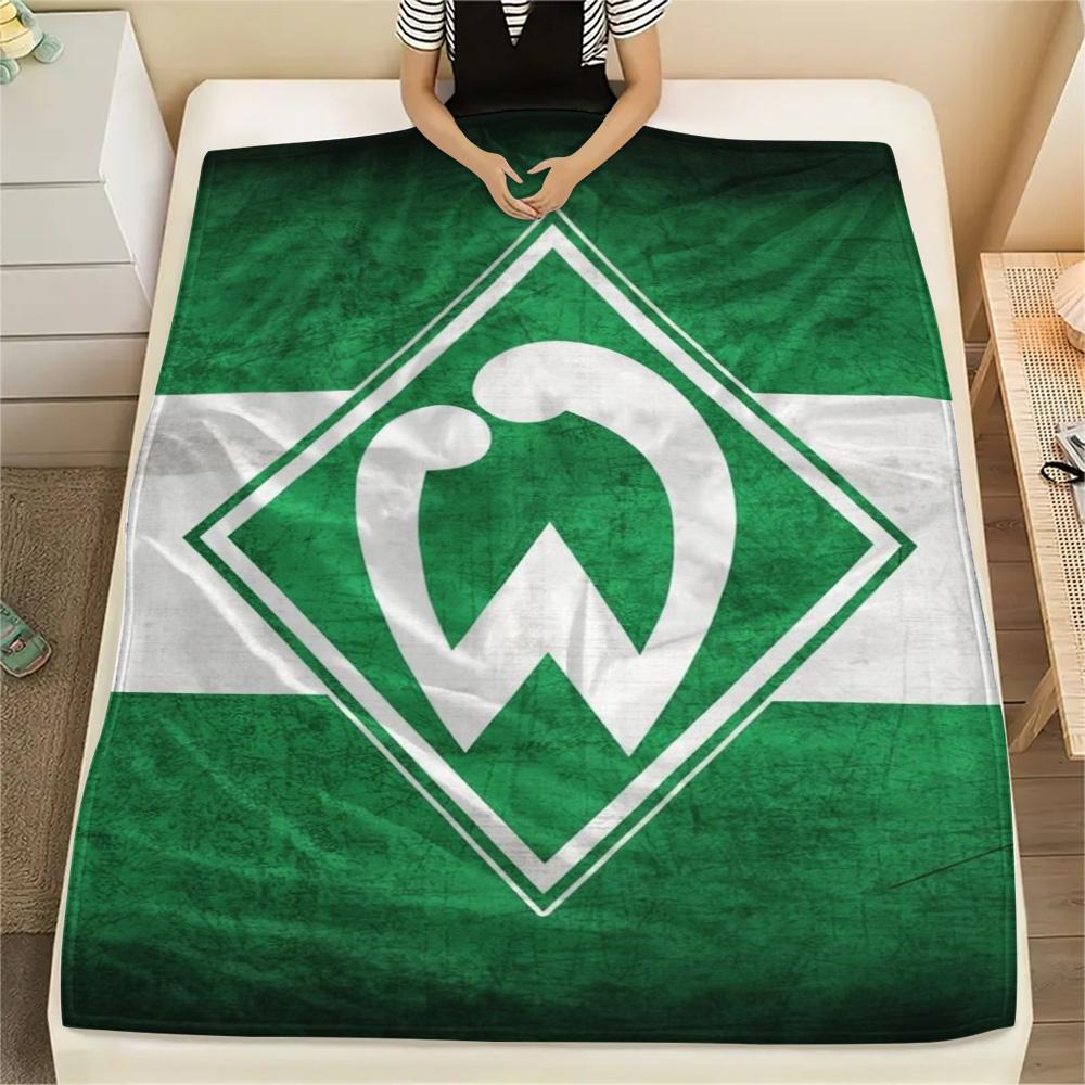 1Pc SV Werder Bremen Print Flannel Blanket High Quality Warm Comfortable Cover for All Seasons Perfect for Gifts Home Decor