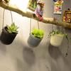 Double-Layer Hanging Plant Holder Lazy Water Plastic Basket Wall Flower Pot