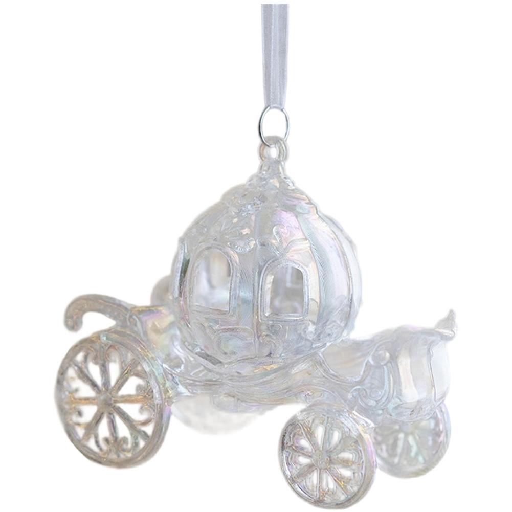 Lightweight Acrylic Christmas Tree Ornament Hanging Decoration Clear Transparent Material with Multicolor Visual Effects